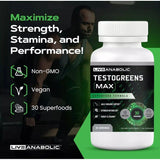Live Anabolic Testogreens MAX - Men’S Daily Supplement with DIM & Black Pepper E
