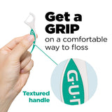 GUM Professional Clean Plus Flosser Picks, Promotes Healthier Gums, Comfort-Pick for Gentle Massage, Fresh Mint Flavour, Teal & White, 6 Bags X 60ct (360 Flossers)