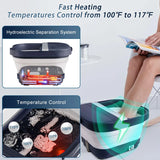 UNIFULL Collapsible Foot Bath Spa with Heat, Remote Control, Massage Rollers, Bubble, Foot Pedicure Kit, Red Light, Pedicure Foot Spa, Foot Bath for Gifts