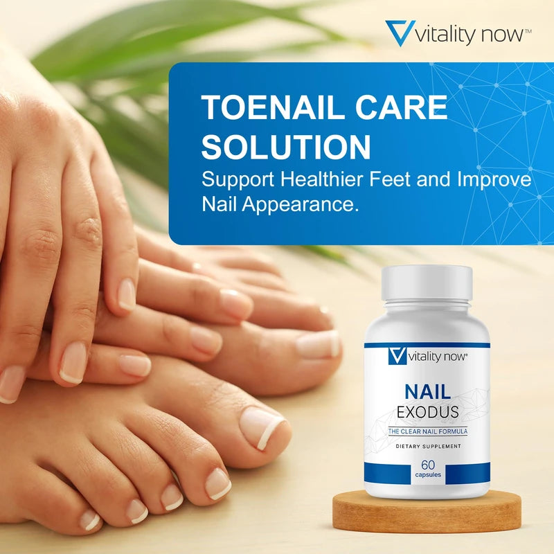 Vitality Now Nail Exodus - Vitality Healthy Nails - Premium Formula for Healthier Feet - 60 Capsules