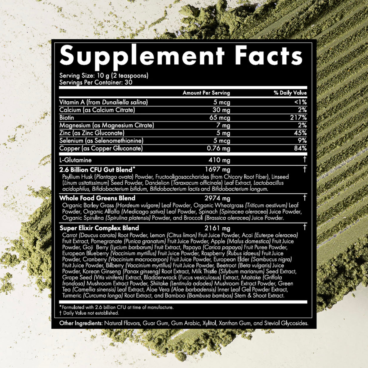 WelleCo The Super Elixir Daily Greens Powder, Probiotic Drink Mix with Whole Foods, Gluten Free, Vegan Gut Health Powder, Energy, Immunity, Healthy Skin, Hair & Nails (300g, Mixed Berry)