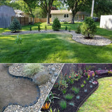 WOCHOLL 2" x 40' Plastic Landscape Edging Border Black, 40 Spikes