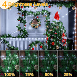 Ollny Christmas Lights Cool White, 600LED 197FT Christmas Tree Lights IP67 Waterproof, Plug in Fairy Lights with Remote 8 Modes Timer, Xmas Light for Outdoor Indoor House Holiday Decor