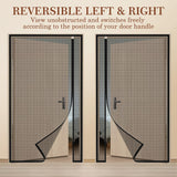 Yotache Left Right Side Opening Magnetic Screen Door Fits Door Size 32 x 78, Reinforced Polyester Net Curtain, Actual Screen Size 34" x 79" Black