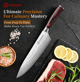 KEEMAKE 8" Chef Knife, Ultra Sharp Kitchen Knife with Ergonomic Handle