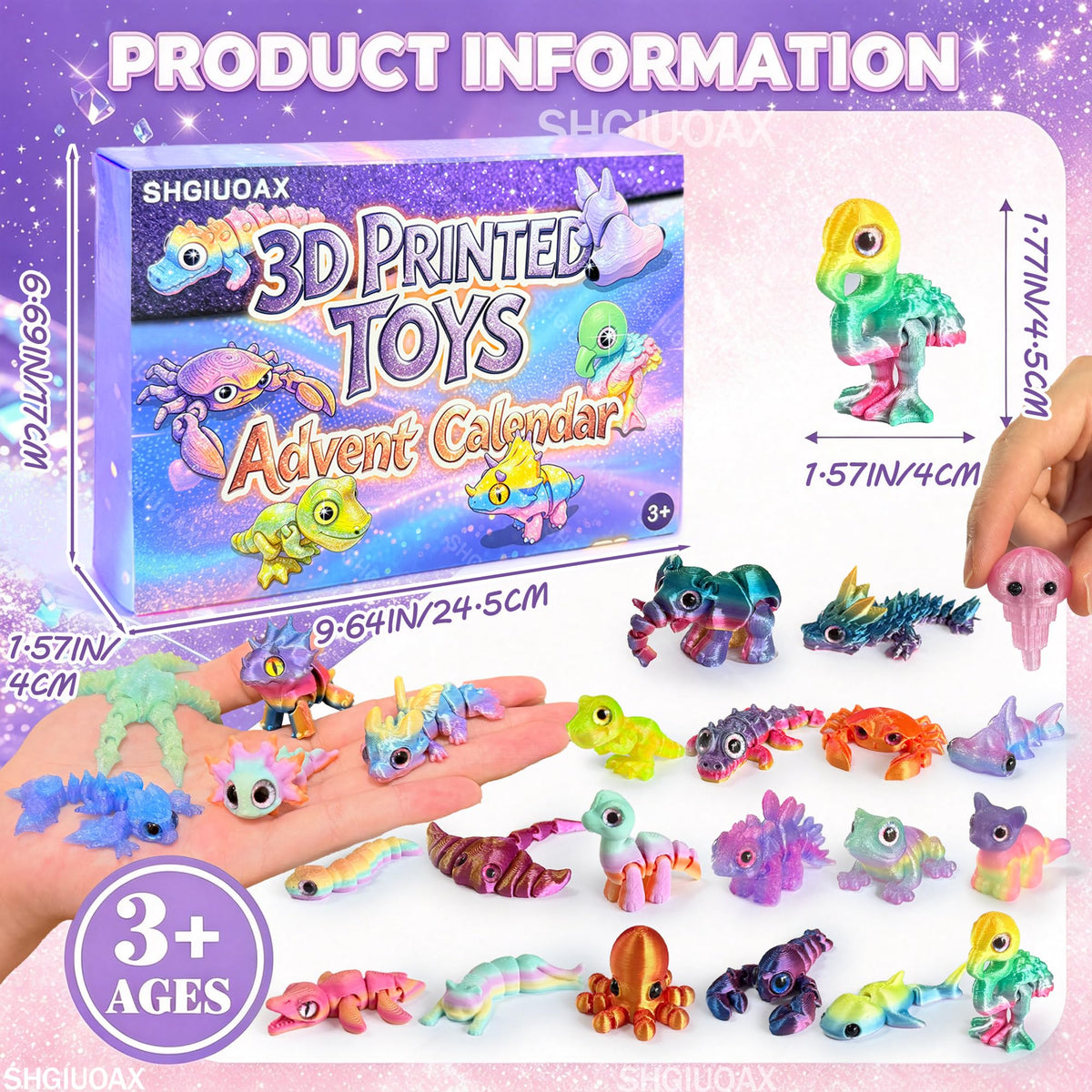 Advent Calendar 2026 for Girls, 24 Days of Christmas Countdown Calendar