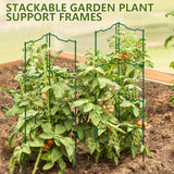 ComfyKit 2 Pack 32 Inch Stacking Tomato Ladders, V-Shape Garden Trellis
