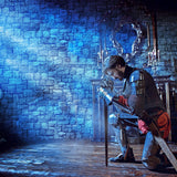 Chuangdi Brick Stone Wall Stone Wall Scene Setter Brick Sheet Wallpaper Curtains Door Removable Tablecloth Photo for Halloween Christmas Party and Home Decor(Gray,6 Pcs)