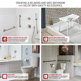 Delta Contemporary (1-Pack) 18' Shower Grab Bar ADA Compliant Matte Black 450 lb Capacity Bathroom Safety Handle for Shower, Bathtub | Wall Mounted Balance Assist, Handicap Grip 41818-BL