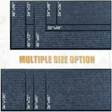 Front Door Mat,2'x3'Indoor Outdoor Door Mat,Heavy Duty Durable Welcome,Commercial Floor Mats Inside Outside Entrance, Waterproof All-Season, All-Weather Non Slip Backing Doormat for Entryway,Dark Gray