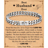 EFVISD Gift for Him Husband Bracelet Gifts Presents from Wife