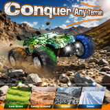 Remote Control Car All-Terrain 1:18 Rc Car with LED Lights 2 Batteries