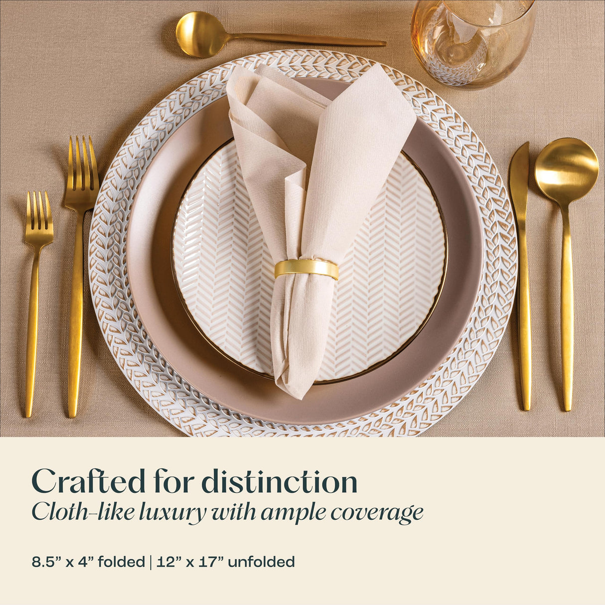 50-Pack Disposable Linen-Feel Red Napkins, 12" x 17" Cloth-Like Paper Dinner Napkins For Christmas, Wedding, Holiday, Bathroom, Party Or Event