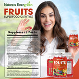 Fruits and Veggies Superfood Gummies Supplement - Fruits and Vegetables Gummy - Nature Vitamins Nutritional Balance, Vegan, Non-GMO, Gluten-Free - (Total 120 Gummies - Pack of 2) Made in USA