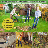 Coopvivi Garden Leaf Rake, 6FT Rakes for Lawns, 11 Metal Tines