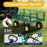 VIVOHOME Steel Garden Cart Heavy Duty 900 LBS 4.5 Cu Ft Utility Wagon