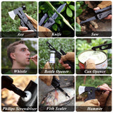 RoverTac 19-in-1 Multi-Tool Axe with Knife, Hammer, Saw, Screwdrivers, Bottle Opener, Nylon Sheath, Camping Tool Survival Gear, Gifts for Men, Dad Gifts, Husband Christmas Stocking Stuffers