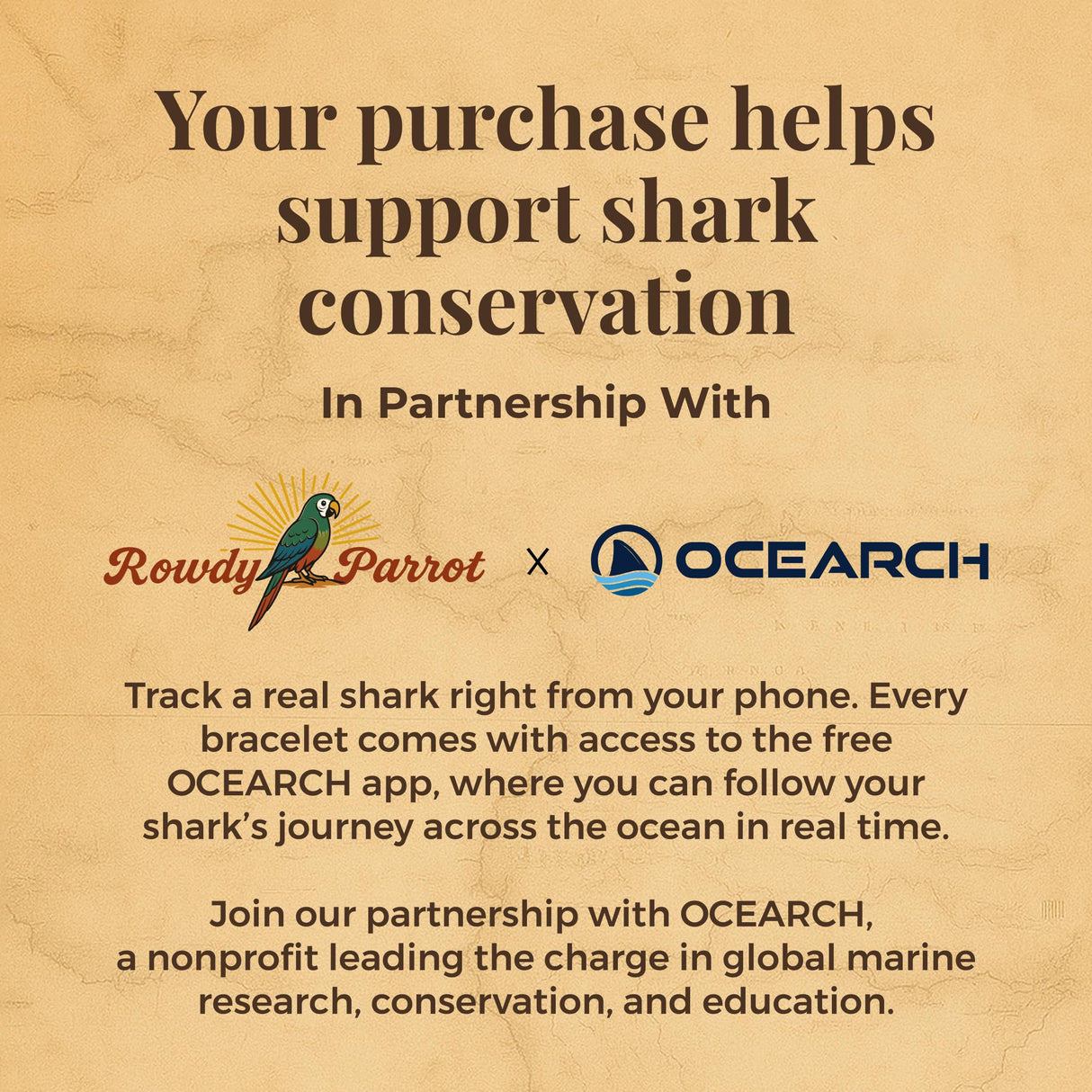 Rowdy Parrot FlexTech Animal Tracking Rope Bracelet - Supports OCEARCH Ocean Conservancy - One Size Fits All - Waterproof, Sweatproof, Sunproof