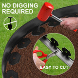 1.5 Inch x 66FT Garden Edging Border,Landscaping with 90pcs Spikes