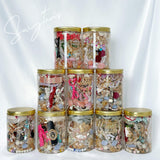 Swytaris 45-50 pcs Mystery Jewelry Jar, Mixed Surprise Jewelry Set for Woman Includes Necklaces, Earrings, Rings, Bracelets and Hair Accessories, Unique Anniversary Birthday Friendship Gift for Her