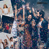 Confetti Sky [6 Pack] Confetti Poppers Cannon | Multicolor Biodegradable