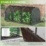 Outsunny 8' x 4' Crop Cage Plant Protection Tent for Garden, Black