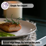 BTaT- White Porcelain Dinner Plates, Set of 6, 10.5 Inch, White Dishes, Porcelain Plates Sets for 6, Christmas Gifts