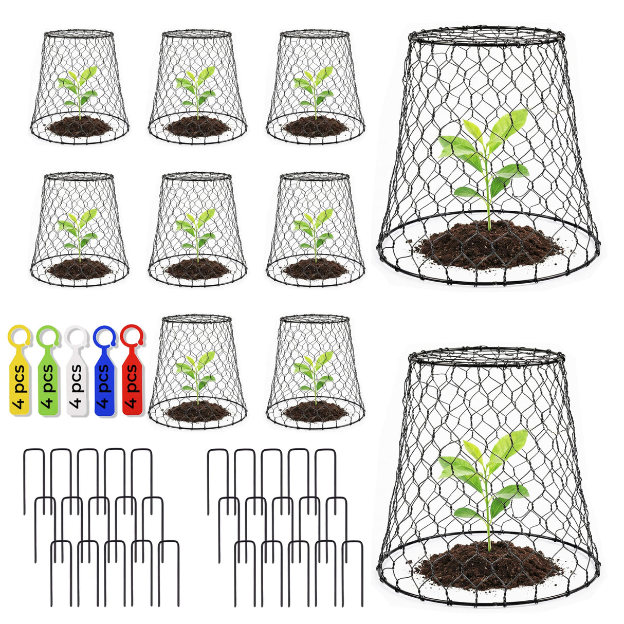 DHAMPOOH Garden Cloches for Plants, Outdoor Plant Protectors, 10 Pack, Dome