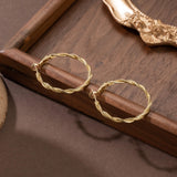 SPACMAG Gold Hoop Earrings for Women 14K Gold Earrings for Women 34mm