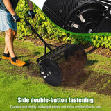 GADFISH 24 Inch Compost Spreader & Lawn Roller, Featuring One Mesh Roller and One 23 Gallon Hollow Roller, Push & Tow Design, Suitable for Lawn Maintenance and Peat Moss Spreader