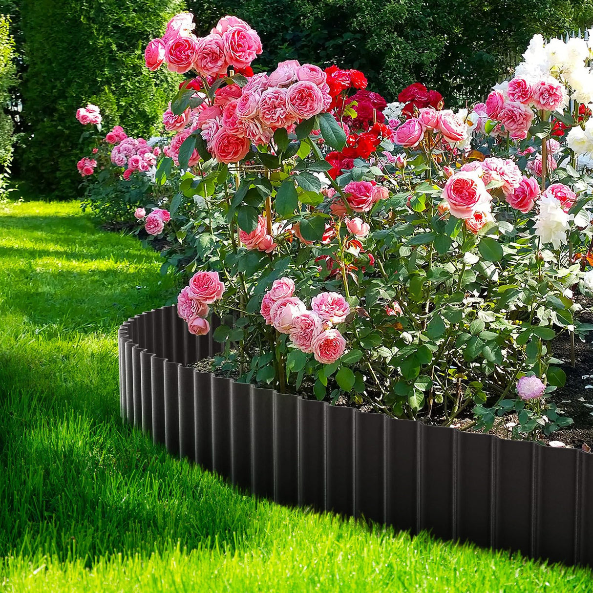 LAVEVE Corrugated Metal Garden Edging 6" x 40Ft, Landscape Edging Border