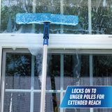 Unger Professional Connect and Clean 14" Window Scrubber Washer for Glass Cleaning, Commercial and Residential Washing, Multipurpose Tool, Gentle on Windows, Reusable Microfiber Sleeve