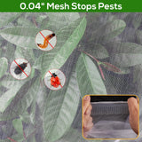 2PCS Large 7.8 x 7.8ft Fruit Tree Netting Cover with Zipper and Drawstring,Garden Insect Netting Plant Cover Transparent Bird Plant Barrier Flower Fruit Mesh Screen for Preventing Deer Squirrel Bugs