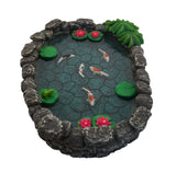 GlitZGlam KOI Miniature Pond for Fairy Garden - Enchanted Garden Accessories