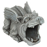 Design Toscano Roland the Gothic Gargoyle Gutter Guardian Rain Downspout Extension Outdoor Statue, 10 Inch Long, Cast Stone Resin, Grey Stone Finish