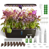 MG-15 Hydroponic Growing System Kits, Smart Indoor Garden with 24W Grow LED Light Full Spectrum, 15 Pods Herb Garden Planter Indoor Gardening for Gifts, Kitchen