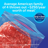 Ziploc Quart Food Storage Freezer Bags, New Stay Open Design with Stand-Up Bottom, Easy to Fill, 30 Count (Pack of 4)