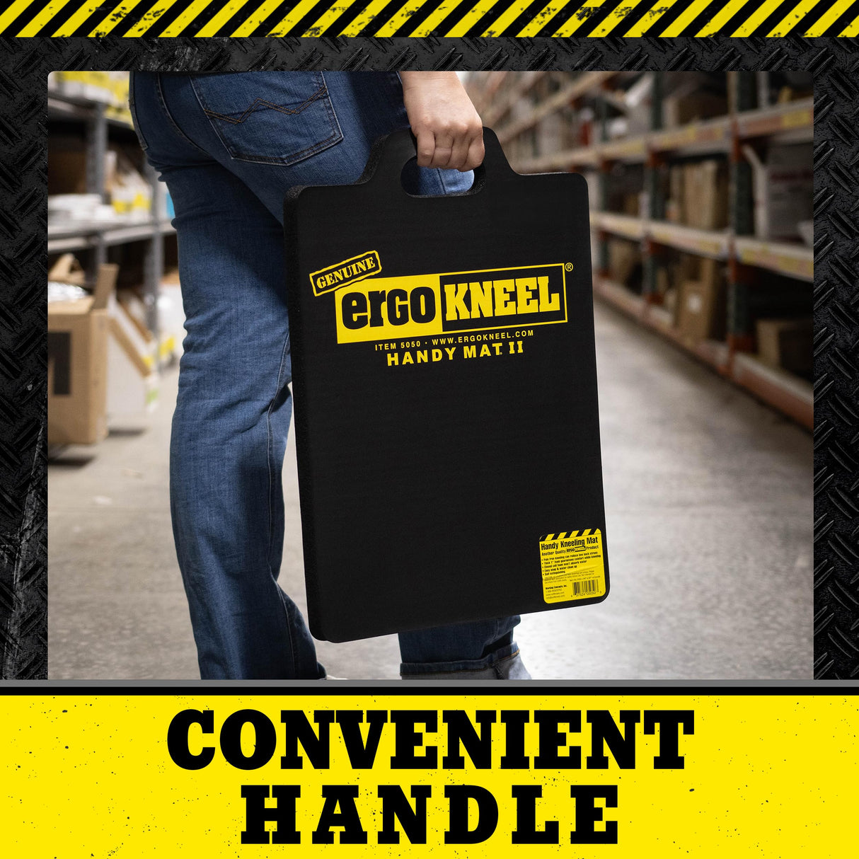 ErgoKneel Foam Kneeling Pad – Extra Thick 1” Kneeling Mat 14” x 21” | Large Working Pad for Knees & Back | Heavy-Duty Anti-Fatigue Knee Mat | Portable Industrial Kneeling Pad