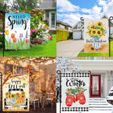 Pating Seasonal Garden Flags Set of 12 Double Sided 12 x 18 Inch, Small Yard Flags for Outside, Christmas Halloween Easter Valentine's Day Outdoor Decor, Holiday Garden Decorations for All Seasons