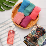 AFRIKI African Net Sponge, Authentic African Exfoliating Sponge, Black Owned, Back Scrubber, 45inch Long, for Normal to Sensitive Skin, for Daily use, Sky Collection