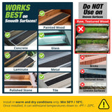 THUNDER GRIP Outdoor Stair Treads - Non Slip 30" x 6" - 12-Pack Weather Resistant Exterior Grip Tape - Anti Skid Strips - Waterproof 80-Grit Adhesive Treads