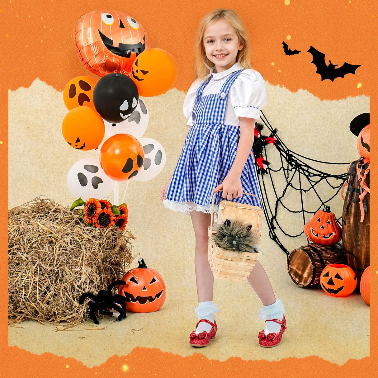 Furdeour Red Girls Flats Shoes for Size 13 Wedding Party High Heels Girls Cosplay Low Heeled Princess Little Kid Halloween Christmas(2701Red 13)