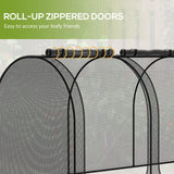 Outsunny 8' x 4' Crop Cage Plant Protection Tent for Garden, Black