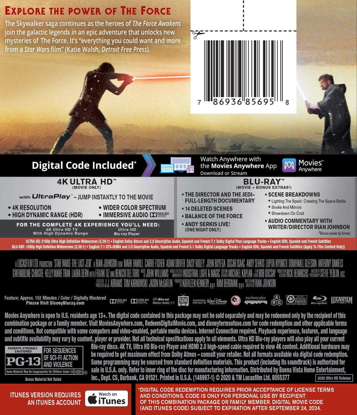 Star Wars: The Last Jedi [4K UHD]
