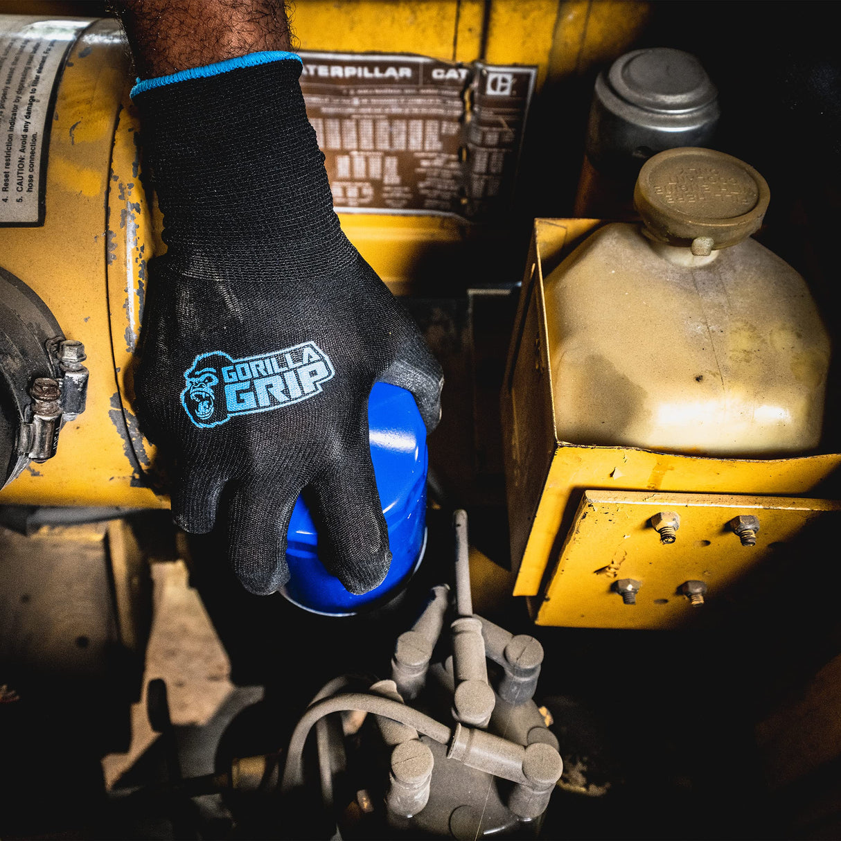 Gorilla Grip 25057-25 Slip Resistant All Purpose Work Gloves 5 Pack (Large), Black