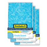 PetSafe ScoopFree Disposable Crystal Litter Tray Refills, Fresh Scent, 3-Pack
