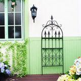 SCENDOR Garden Trellis for Climbing Plants, 60" H x 21.7" W Heavy Duty Metal Trellis, 5FT Rustproof Black Iron Vine Support Trellis with Ground Stakes, Decorative Cupid Arrow Design for Roses, Vines