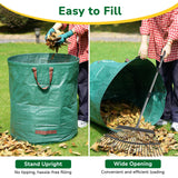 GreatBuddy 72 Gallon Leaf Bags Reusable 3 Pack, Heavy Duty Collapsible Lawn and Leaf Bag, Self-Standing with Top & Bottom Handles, PP Waterproof Yard Waste Bags for Leaves Grass Clippings Debris