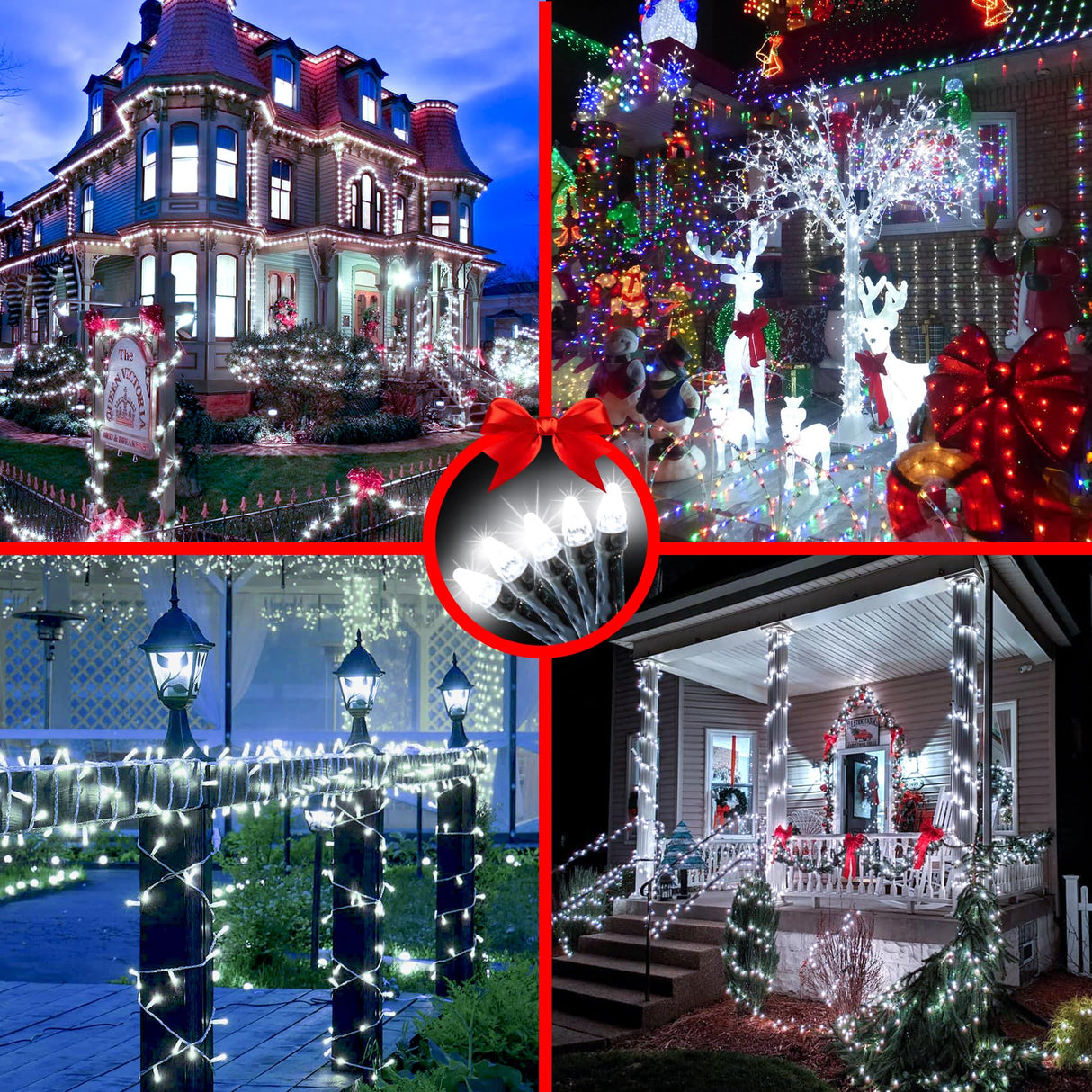 1500 LED 502ft Outdoor Christmas Lights Super Long String Lights 8 Modes Timer Memory, Outsite Waterproof Dark Green Wire Fairy Light Strings for Xmas Tree Wedding Holiday Party Decorations Cool White