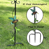 TICKCACY 30.5" Gazing Ball Stand, Trident Base Gazing Globe Stand for 10 Inches Gazing Globes, Metal Gazing Ball Display Holder for Outdoor Garden Lawn Yard